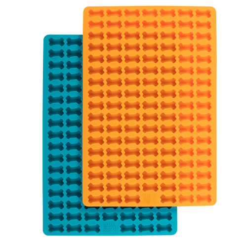 Messy Mutts Silicon Dog Treat Maker Mold - Mini Bones - 2 Pack