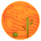 Messy Mutts Dog Lick Bowl - Desert Orange