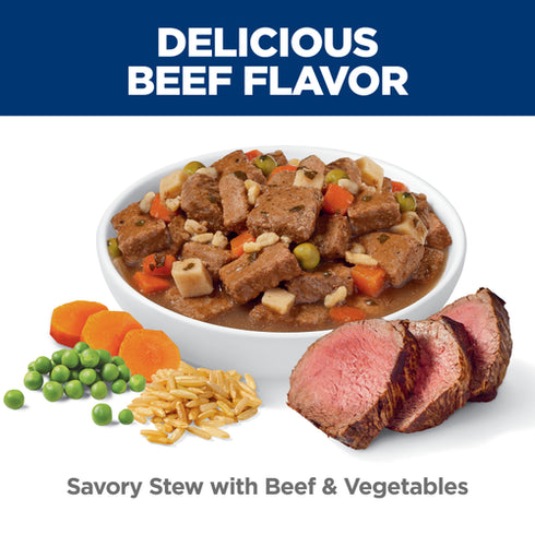 Hill's Science Diet Adult 1-6 Wet Dog Food - Savory Stew with Beef & Vegetables - 12.8oz Can