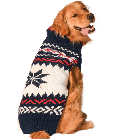 Chilly Dog Knitted Dog Sweater - Medium - Navy Vail