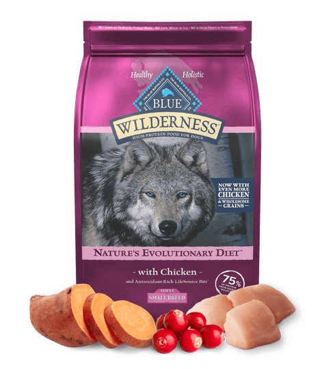 Blue Buffalo Wilderness Small Breed Adult Dry Dog Food - Chicken & Wholesome Grains - 4.5lb Bag