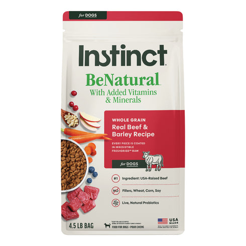 Instinct Be Natural Dry Dog Food - Real Beef & Barley - 25lb Bag