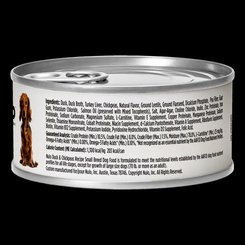 Nulo Freestyle Grain Free Small Breed Wet Dog Food - Duck & Chickpeas - 6oz C