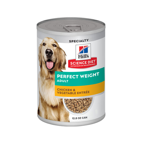 Hill's Science Diet Adult Perfect Weight Wet Dog Food - Chicken & Vegetable Entree - 12.8oz Can
