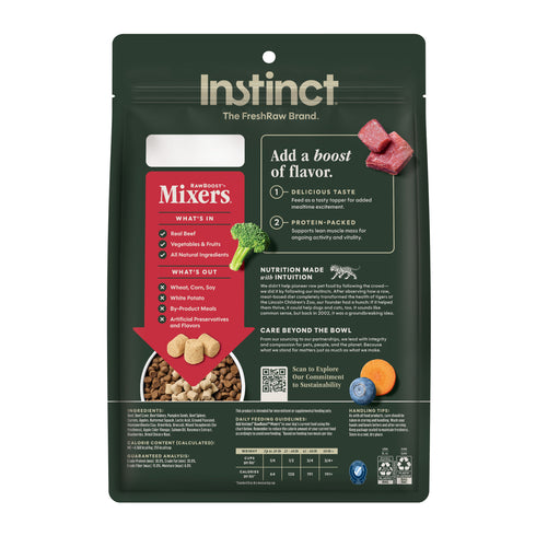Instinct Raw Boost Mixers Dog Food Topper - Beef - 25oz Pouch