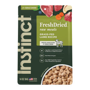 Instinct Raw Meals Freeze Dried Dog Food - Grass-Fed Lamb - 14oz Bag