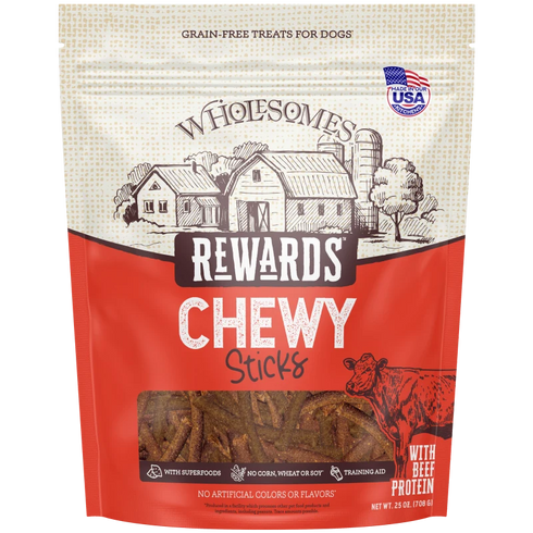 Wholesomes Rewards Sticks Dog Treats - Beef - 25oz Pouch