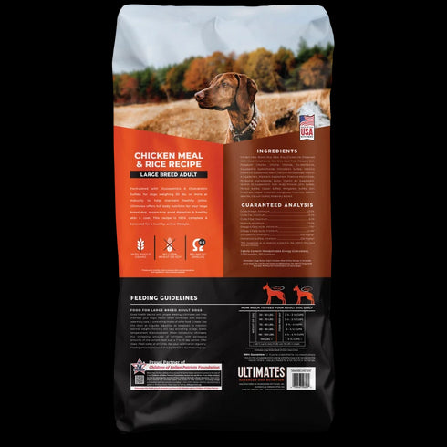 Ultimates Large Breed Dry Dog Food - Chicken & Rice - 28lb Bag