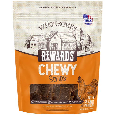 Wholesomes Rewards Strips Dog Treats - Chicken - 25oz Pouch