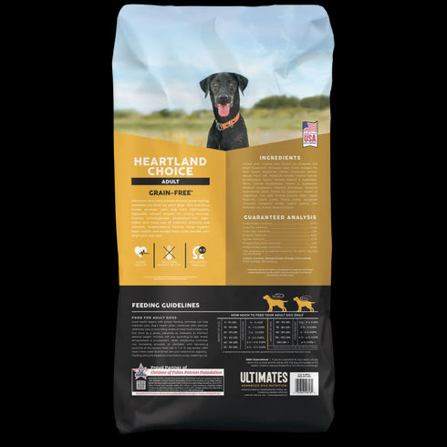 Ultimates Grain Free Dry Dog Food - Heartland Choice - 28lb Bag