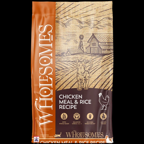 Wholesomes Whole Grain Dry Cat Food - Chicken & Rice - 15lb Bag