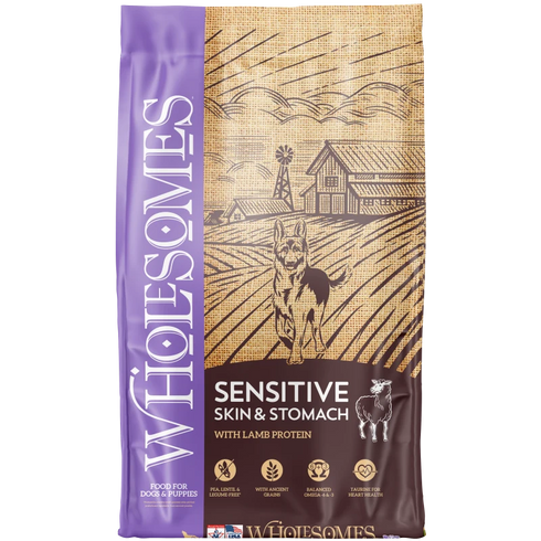 Wholesomes Sensitive Skin & Stomach Dry Dog Food - Lamb - 3lb Bag