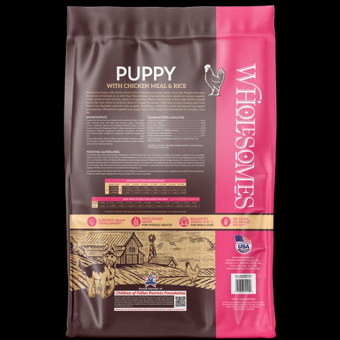 Wholesomes Whole Grain Puppy Dry Dog Food - Chicken & Rice - 16.5lb Bag