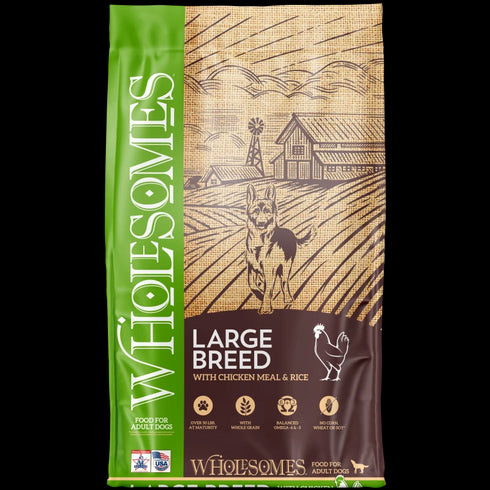 Wholesomes Whole Grain Large Breed Dry Dog Food - Chicken & Rice - 40lb Bag