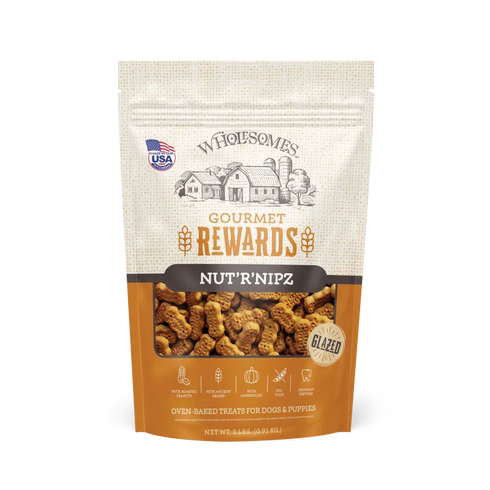 Wholesomes Gourmet Rewards Nut'R'Nipz Dog Treats - 20lb