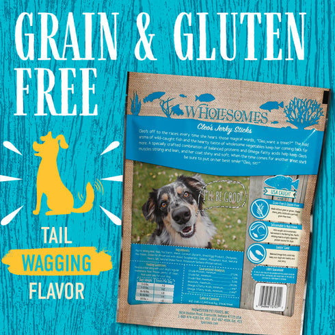 Wholesomes Grain Free Cleo's Fish Jerky Sticks Treats - 25oz Pouch
