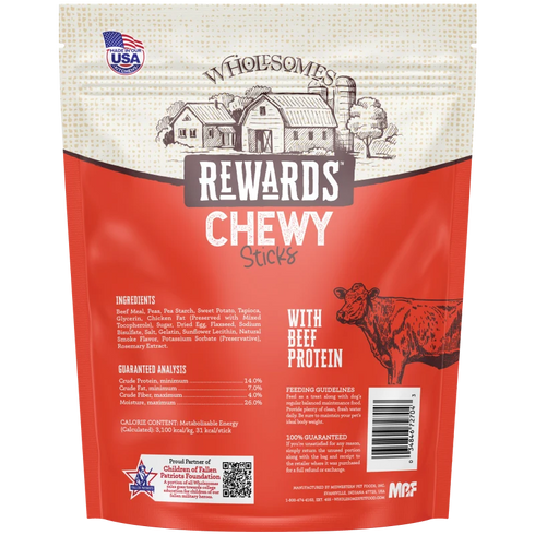 Wholesomes Rewards Sticks Dog Treats - Beef - 25oz Pouch