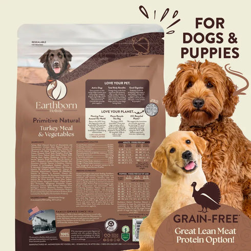 Earthborn Holistic Grain Free Dry Dog Food - Primitive Natural - 4lb Bag