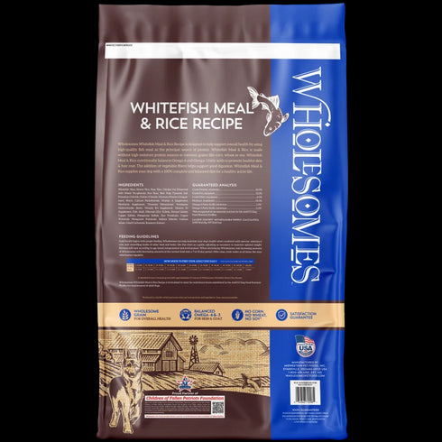 Wholesomes Whole Grain Dry Dog Food - Whitefish & Rice - 40lb Bag