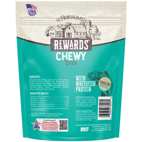 Wholesomes Rewards Bites Dog Treats - Whitefish - 7oz Pouch