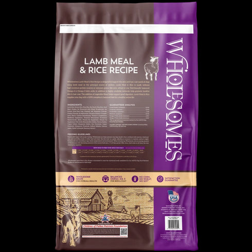 Wholesomes Whole Grain Dry Dog Food - Lamb & Rice - 40lb Bag