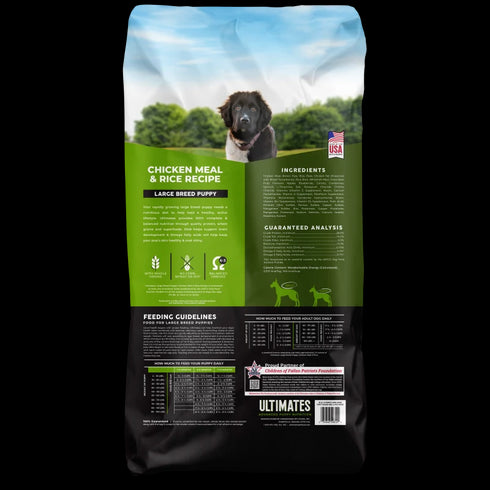 Ultimates Large Breed Puppy Dry Dog Food - Chicken & Rice - 28lb Bag
