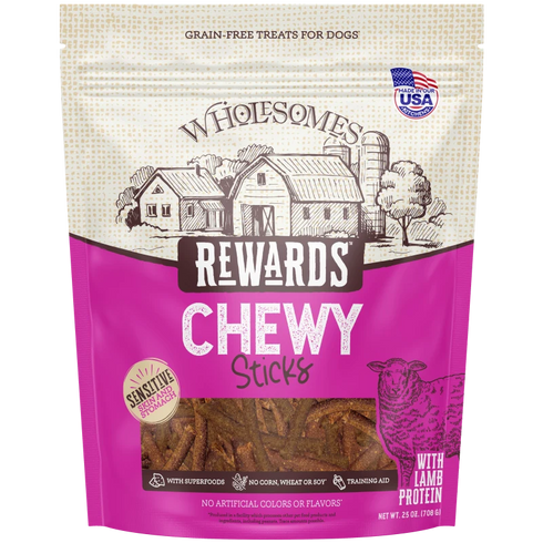 Wholesomes Rewards Chewy Sticks Dog Treats - Lamb - 25oz Pouch