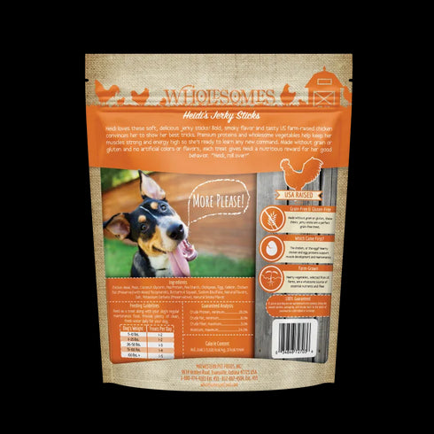 Wholesomes Grain Free Heidi's Chicken Jerky Sticks Treats - 25oz Pouch