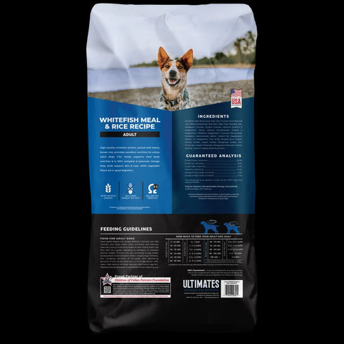 Ultimates Dry Dog Food - Whitefish & Rice - 28lb Bag