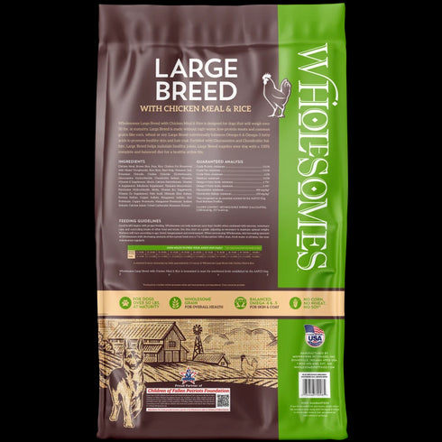 Wholesomes Whole Grain Large Breed Dry Dog Food - Chicken & Rice - 40lb Bag