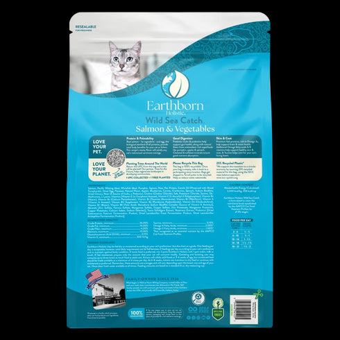 Earthborn Holistic Grain Free Dry Cat Food - Wild Sea Catch - 4lb Bag