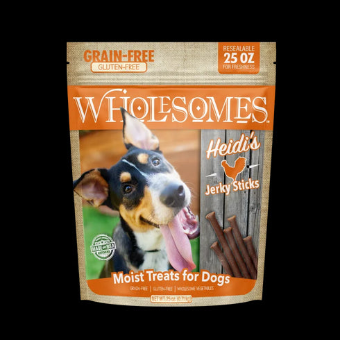 Wholesomes Grain Free Heidi's Chicken Jerky Sticks Treats - 25oz Pouch