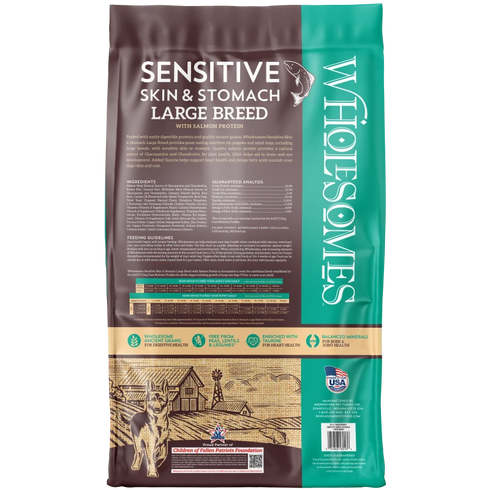Wholesomes Sensitive Skin & Stomach Dry Dog Food - Salmon - 20lb Bag