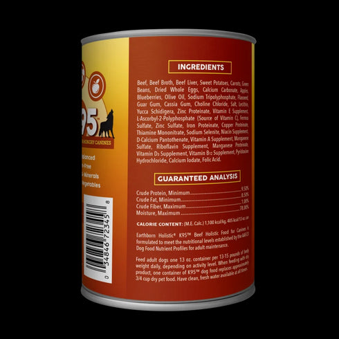 Earthborn Holistic K95 Wet Dog Food - Beef - 13oz Can