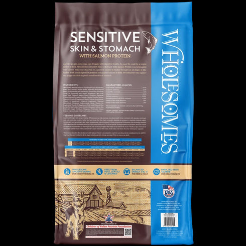 Wholesomes Sensitive Skin & Stomach Dry Dog Food - Salmon - 30lb Bag