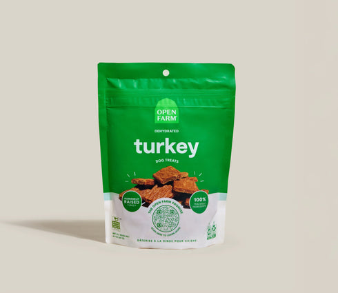 Open Farm Dehydrated Dog Treats - Turkey - 4.5oz Pouch