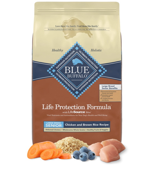 Blue Buffalo Life Protection Formula Senior Large Breed Dog Food - Chicken & Rice - 30lb Bag
