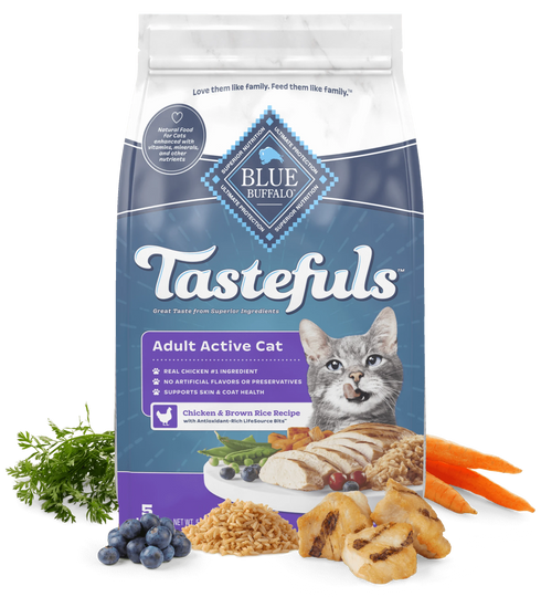 Blue Buffalo Tastefuls Adult Active Dry Cat Food - Chicken & Rice - 15lb Bag