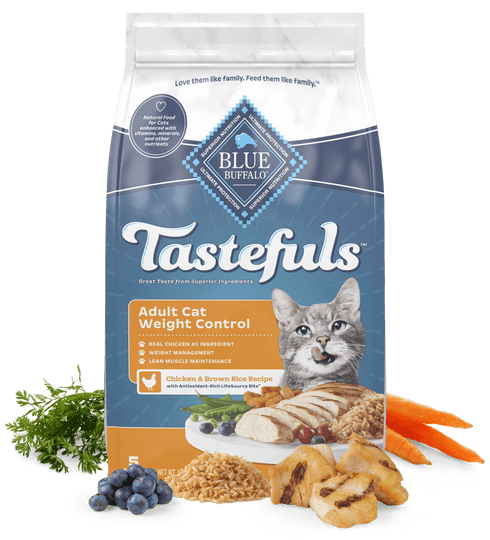 Blue Buffalo Tastefuls Weight Control Dry Cat Food - Chicken & Rice - 7lb Bag