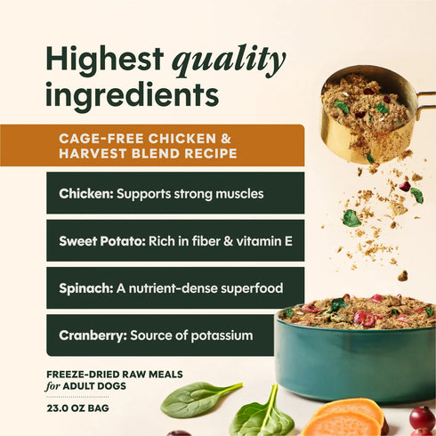Instinct FreshDried Meal Blends Dehydrated Dog Food - Chicken & Harvest - 3oz Pouch