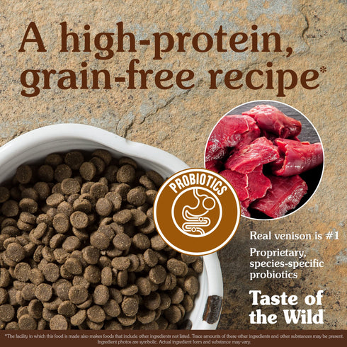 Taste of the Wild Pine Forest Dry Dog Food - Roasted Venison - 14lb Bag