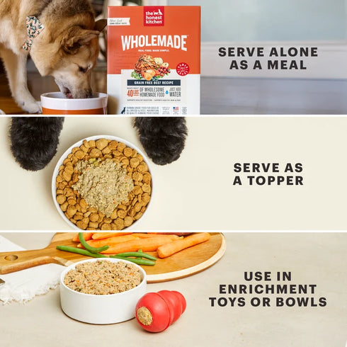 The Honest Kitchen Wholemade With rain Dehydrated Dog Food - Beef & Oat - 2lb Box