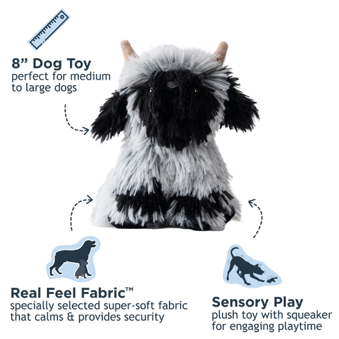 Tall Tails Highland Sheet With Squeaker Plush Dog Toy - 8"