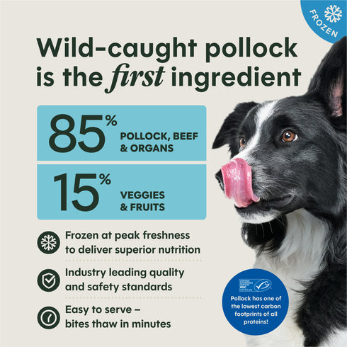 Instinct FreshRaw Bites Frozen Raw Dog Food - Pollock - 2.7lb Bag