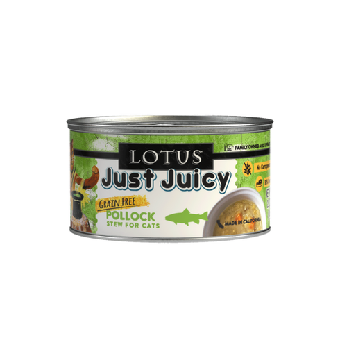 Lotus Pet Just Juicy Wet Cat Food - Pollock Stew - 2.5oz Can