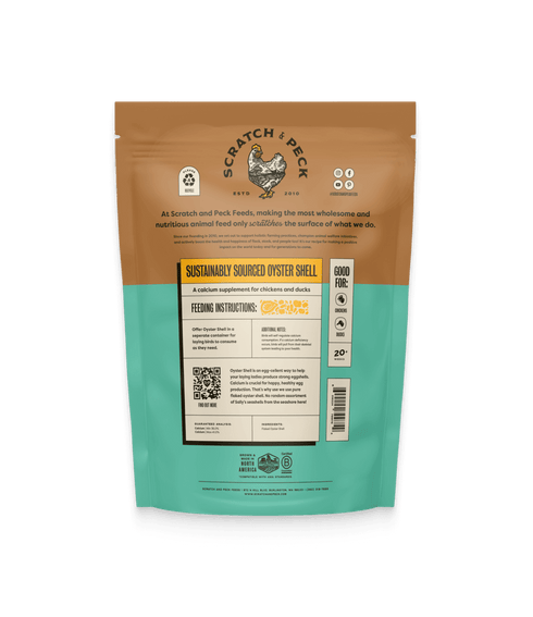 Scratch & Peck Oyster Shell Chicken & Duck Supplement - 4lb Bag