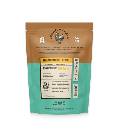 Scratch & Peck Layer Grit Supplement For Chickens & Ducks - 7lb Bag