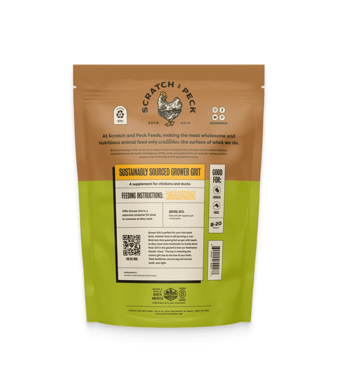 Scratch & Peck Grower Grit Supplement For Chickens & Ducks - 7lb Bag