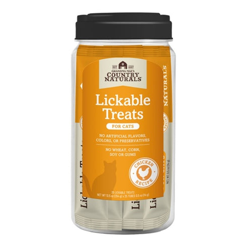 Grandma Mae's Country Naturals Lickable Cat Treats - Chicken - 12.5oz Bulk Jar