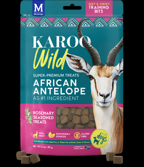 Karoo Wild Sticks Dog Treats - African Antelope & Rosemary - 16oz Pouch